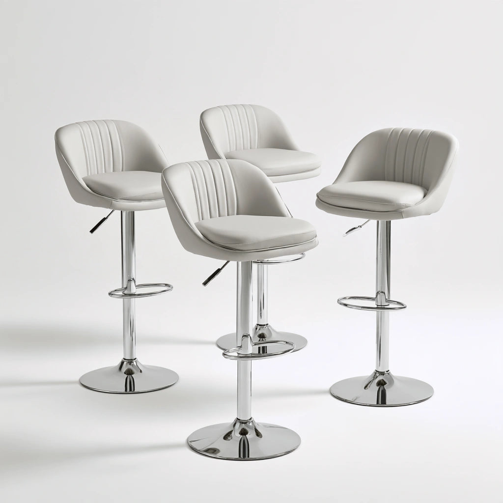 Barhocker, mit klarer Formgebung, verstellbar, Farbe: grau