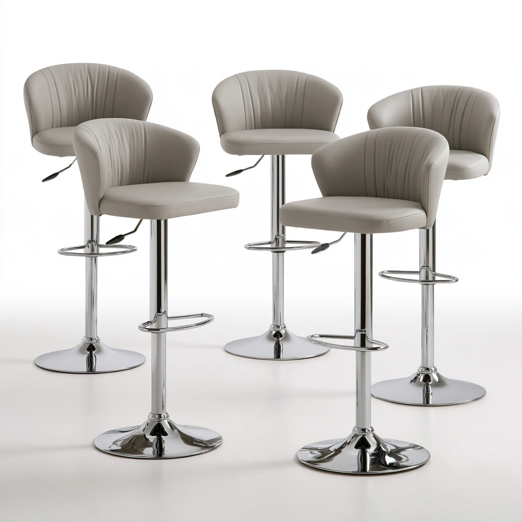 Barhocker, mit klarer Formgebung, verstellbar, Farbe: grau
