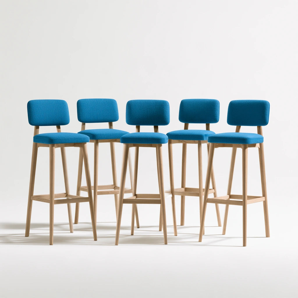 Barhocker, aus Holz, Farbe: blau