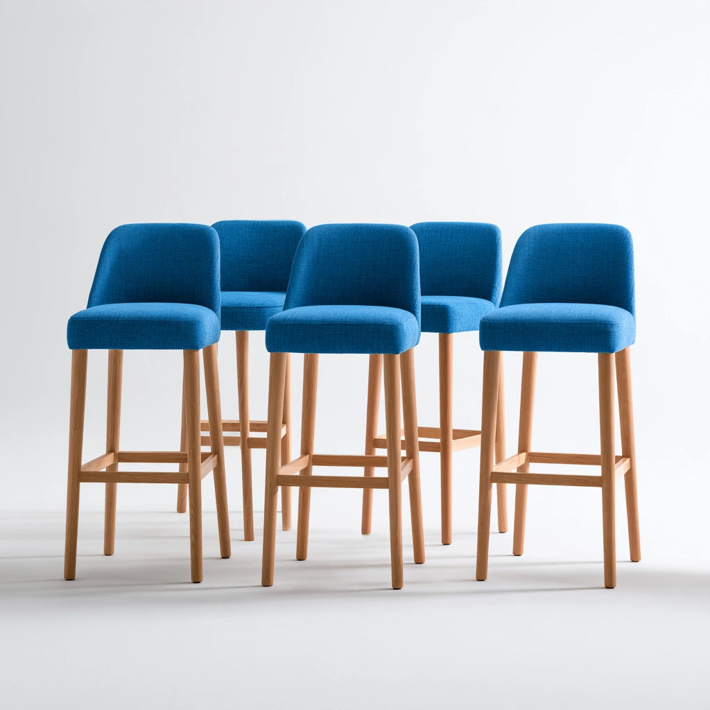 Barhocker, aus Holz, Farbe: blau